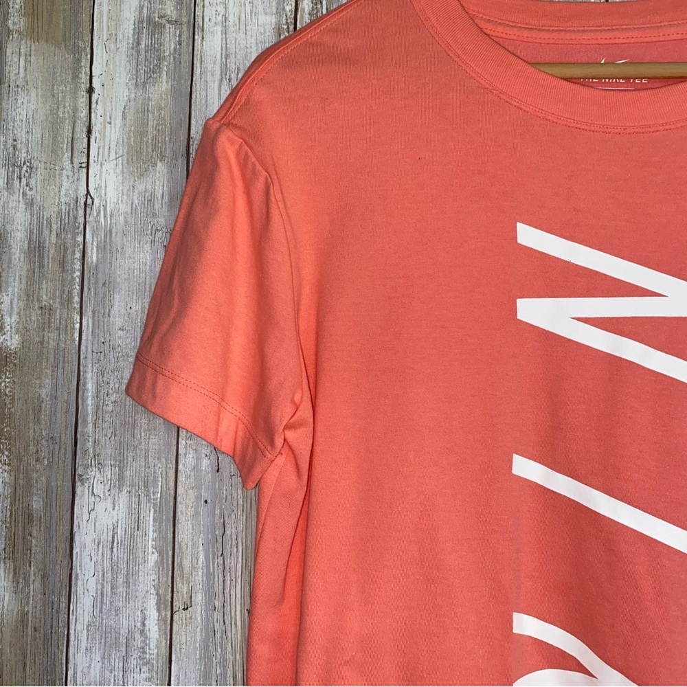 Nike Coral Pink Vertical Logo Tee - Picture 3 of 4